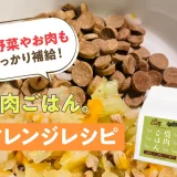 お野菜やお肉もしっかり補給！【純国産ドッグフード】鹿肉ごはん。アレンジレシピ